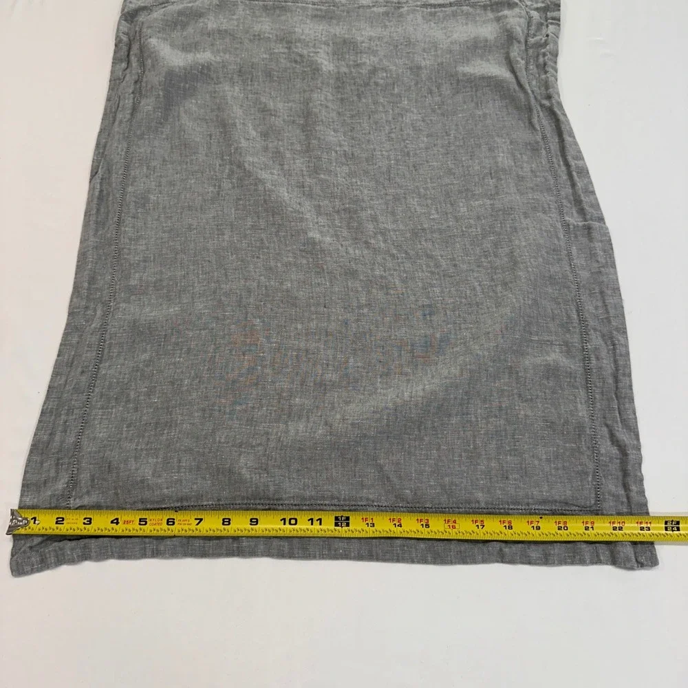 Pottery‎ Barn Belgian Flax Linen Standard Pillow Sham Grey Hemstitch | Farmhouse